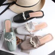 Baotou half slippers women's summer low heel sandals
