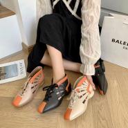 New thick heel Baotou sandals women's hollow lace up four season single shoes